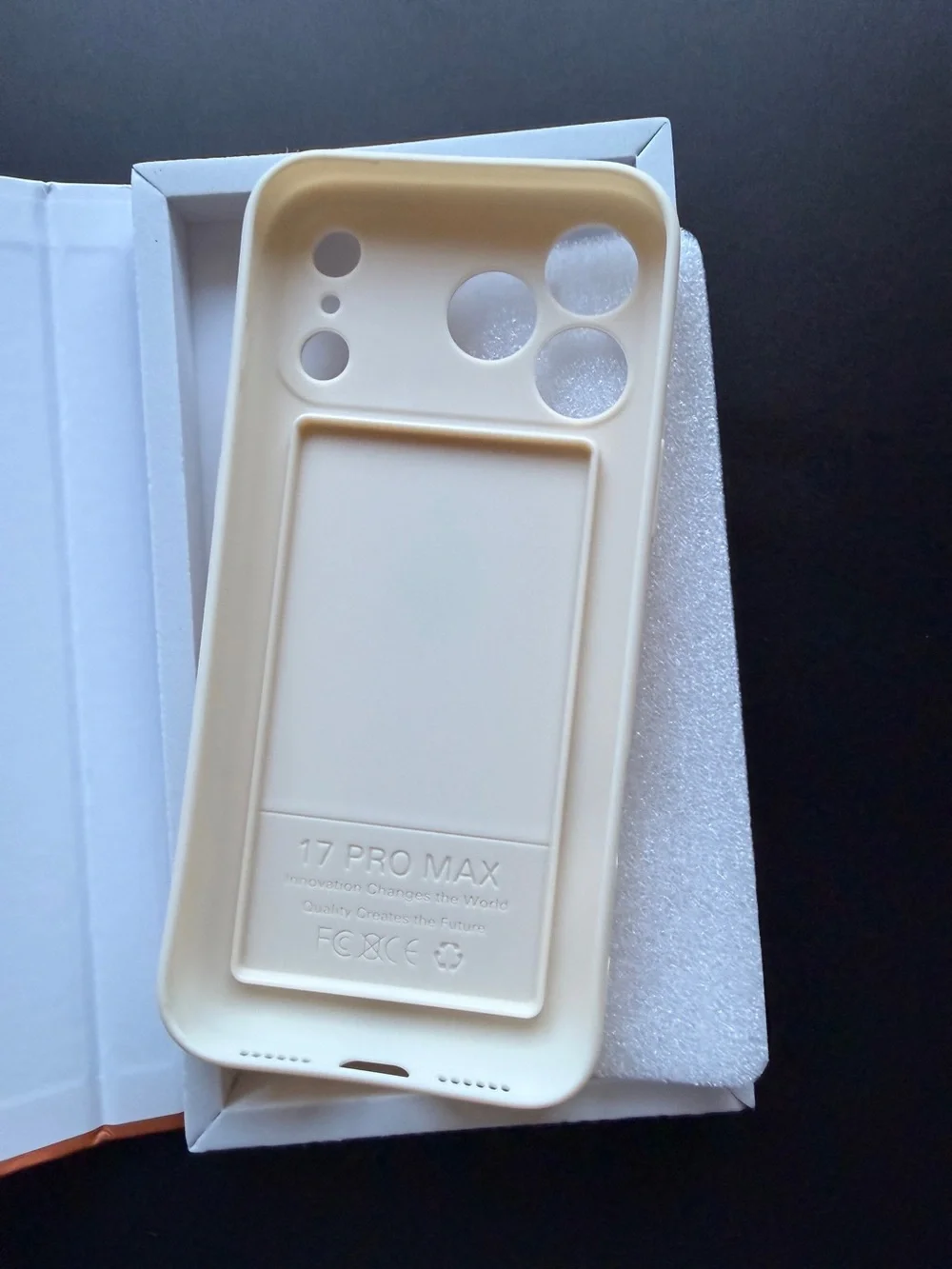 Apple Soft Silicone Phone Case in Cream with Wrist Strap -iPhone Pro Max 17